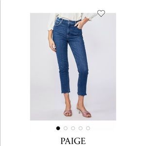 Paige jeans with raw edge on ankle